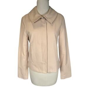 Maxazria Collection Blush Pink Button-Down Jacket 100% Cotton Shell, Size Small